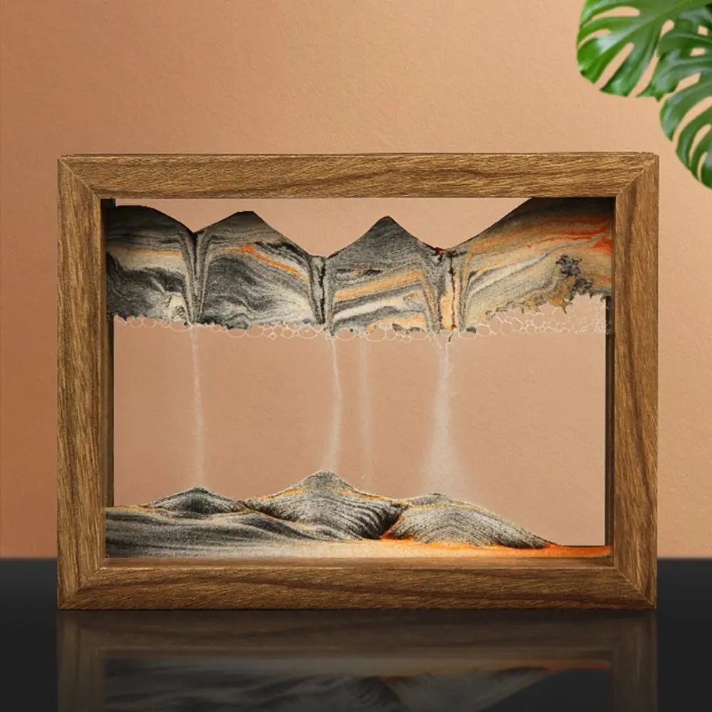 Increases Patience 3D Hourglass Home Decor Sand Landscape Moving Sand Art Quicksand Painting Hourglass Desktop Ornament