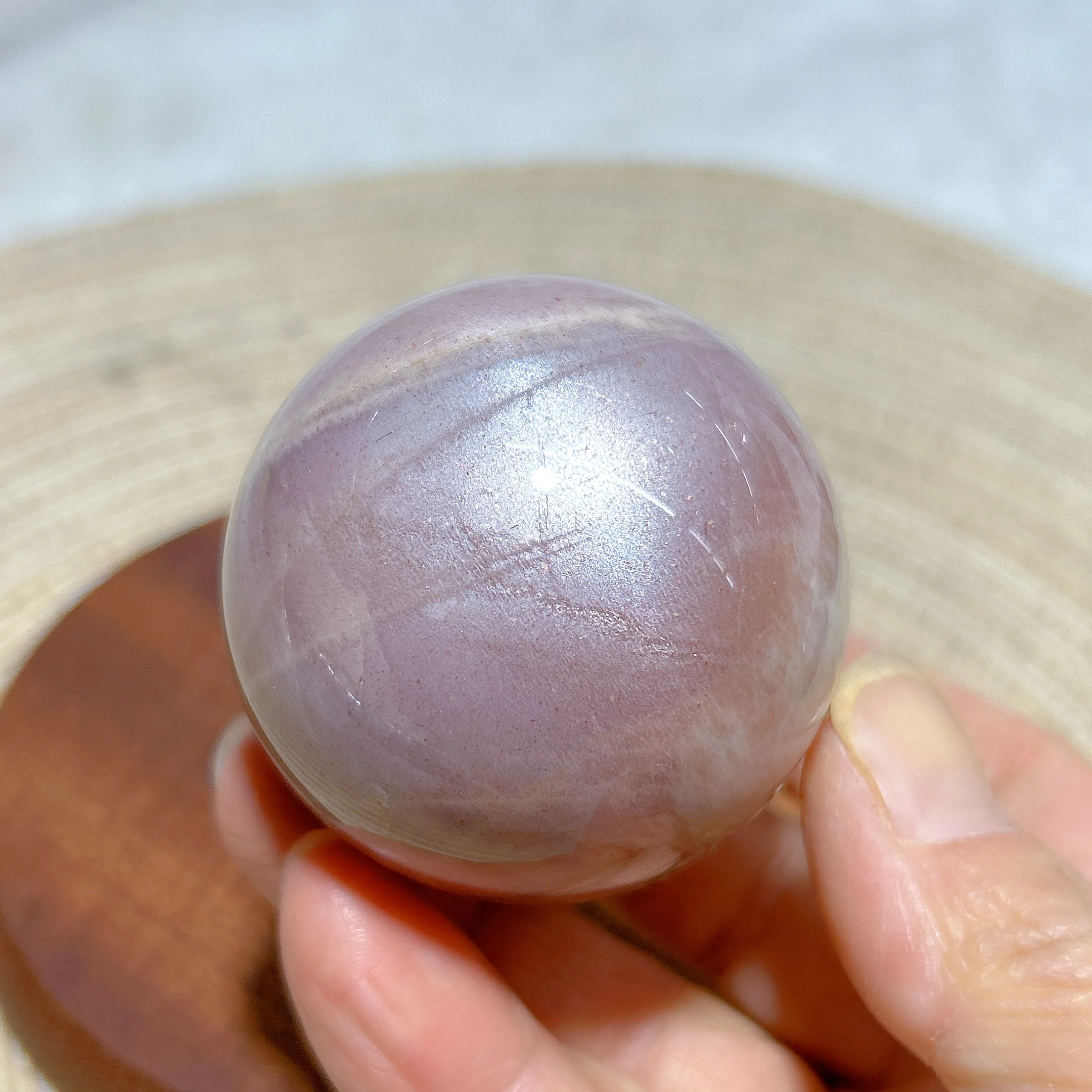 Healing Natural Crystal peach Sunstone Moonstone Sphere Polished Ball Gemstone High Quality Mineral Energy Home Decorations Gift