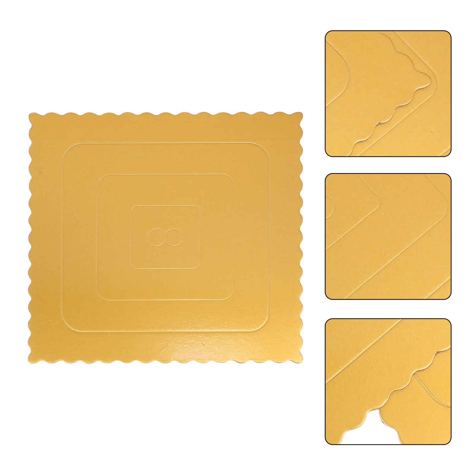 

10 Pcs Bottom Bracket Cake Base Plate Rectangular Tray Whiteboard Gold Rectangle Serving