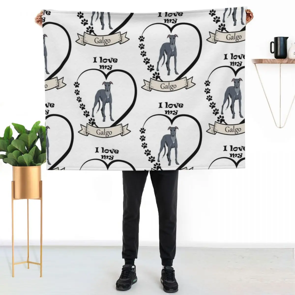 Grey greyhound (galgo) Throw Blanket anime Beautifuls valentine gift ideas Thin Tourist Blankets