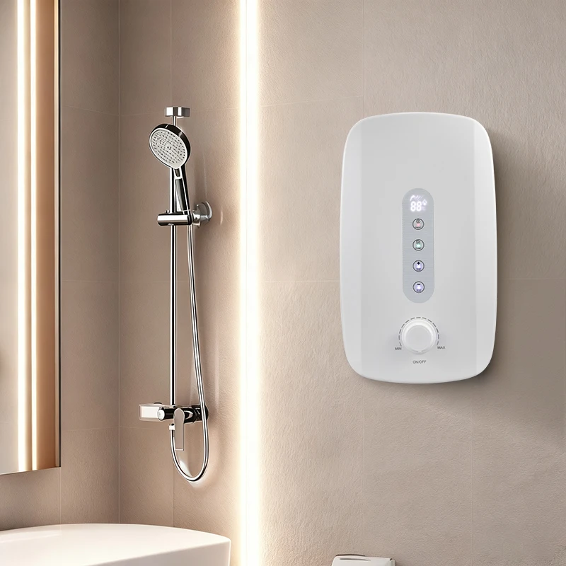 Low Power 220V 5500W Knob Control Smart Water Heaters Customized Wall Mounted Instant Electric Water Heaters