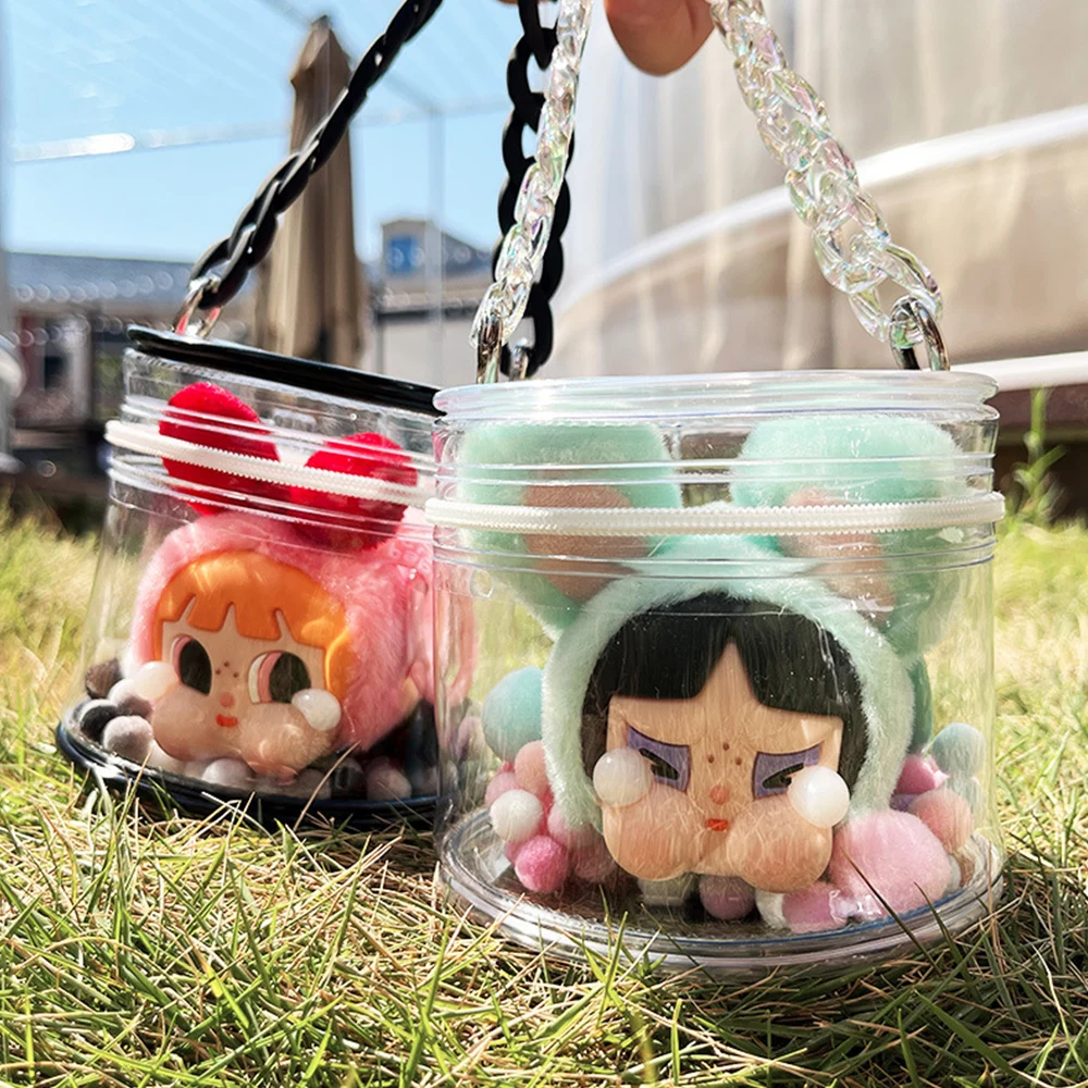 

Dustproof Waterproof Toy Storage Pouch Thickened Transparent PVC Doll Mini Storage Bag Clear Wallet Bag Storage Box Pendant