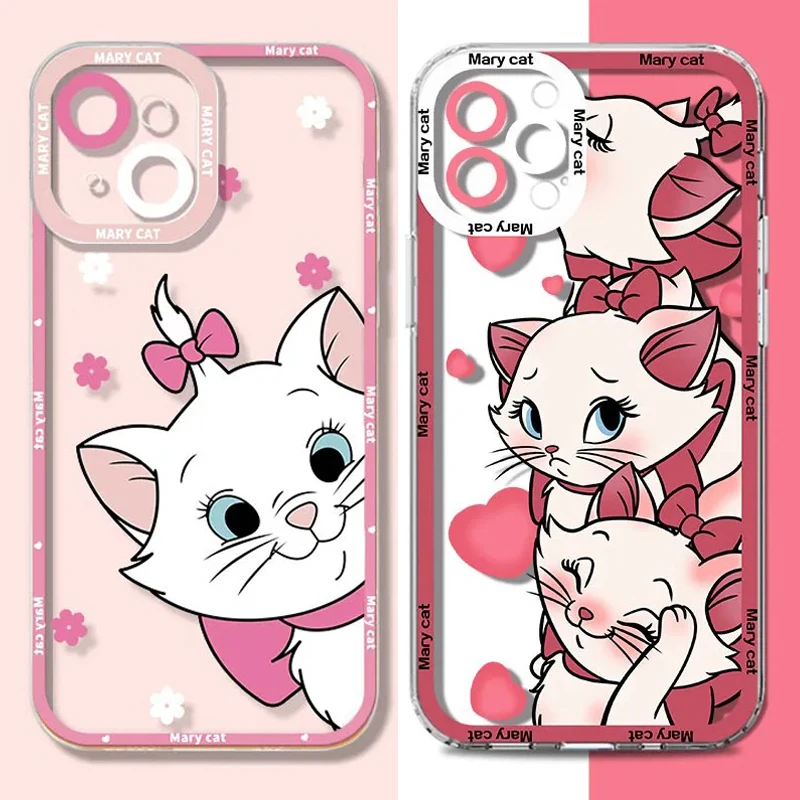 디즈니 마리 캣 휴대폰 케이스, 아이폰 15, 14, 프로 맥스, 13, 12 미니, 11, 프로, XR, XS, X, 8, 7, 6, 6S 플러스, SE 2020 소프트 실리콘 후면 커버  Best5