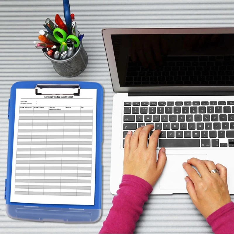 Clip Board Organizer Clipboards With Storage Nursing Clipboard Foldable File Folder Plastic Clipboard