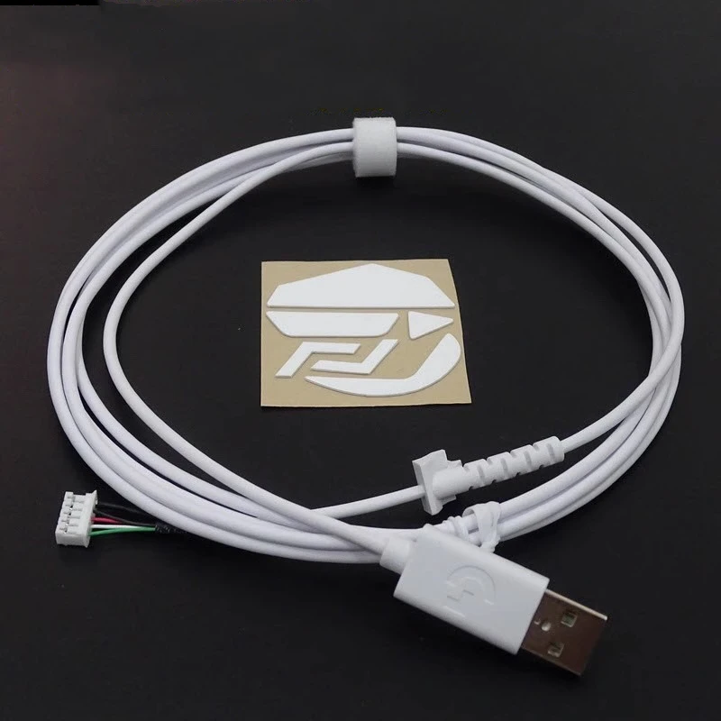 1 Piece Brand New Original Mouse Cable For Logitech G502 RGB Hero G402 Paracord Braiding Rubber Wire With Free Mouse Skates