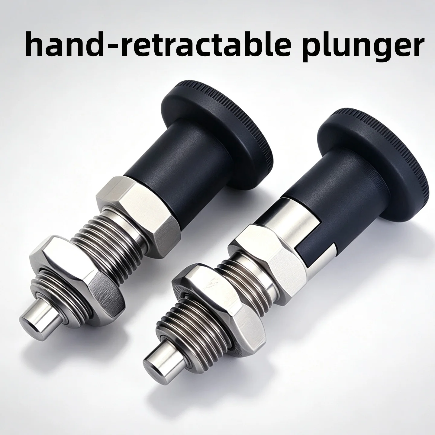 Carbon Steel Knob Plunger Self-Locking Indexing Pin/spring plunger Positioning Pin hand-retractable plungerM10M12M16M20