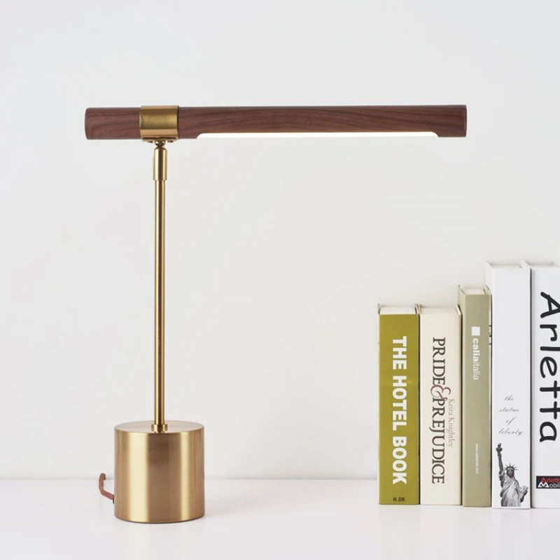 

Modern Designer Floor Lamps Free Spinning Wooden Table Lamp Bedroom Study Bedside Table Desk Decoration for Home Light Fixture