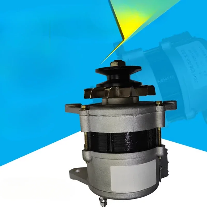 Unikalny i niszowy koło pasowe generatora dużej mocy Bezszczotkowy alternator z magnesami trwałymi i stałym napięciem z rdzeniem z drutu miedzianego