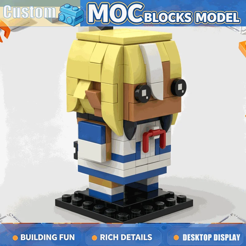NEW 166PCS MOC Cute Blonde Fox Girl Anime Idol Figure Model Custom Building Blocks DIY Assembly Creative Educational Toy Gifts