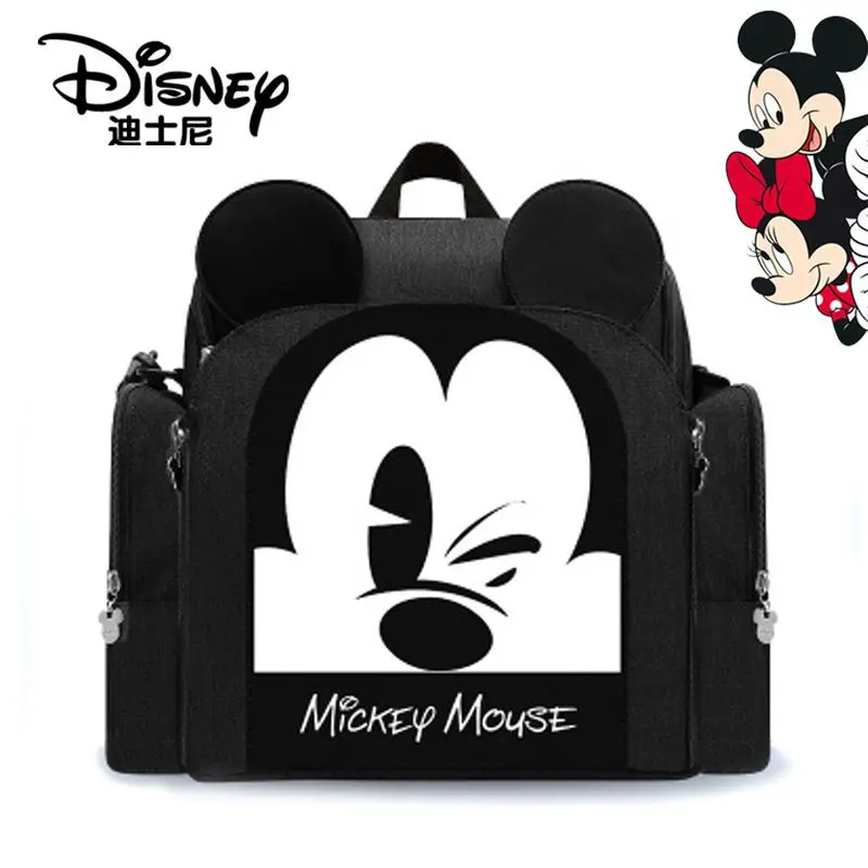 

Disney Diaper Bag for Women's Moms Large Capacity Backpack Fashion Travel Bag Multi Functional Foldable Baby Seat Free Delivery