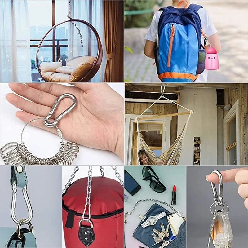 5/10/20 Stuks Mini-Legering Karabijnhaak Karabijnhaak Clip Sleutelhanger Outdoor Camping Klimmen Wandelen D-Ring Gesp Sleutelhanger