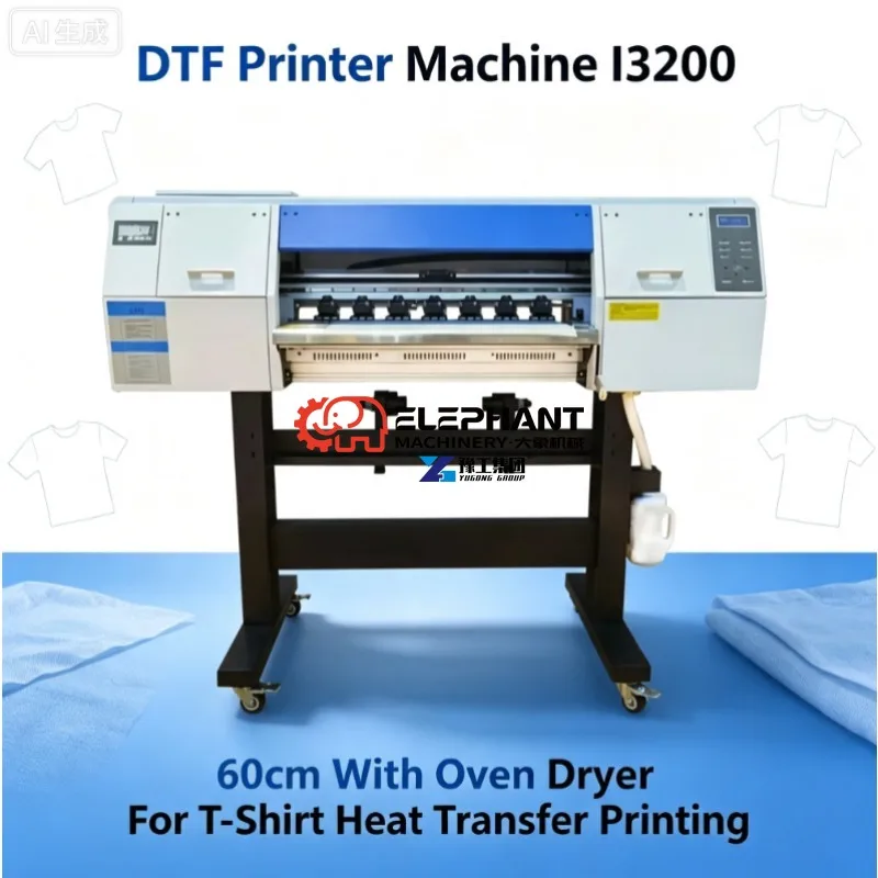 A3 DTF Dual Head Xp600 I3200 Roll T-Shirt Printer Power Shaker Oven Automatic Pigment Ink 300mm 1-Year New Condition