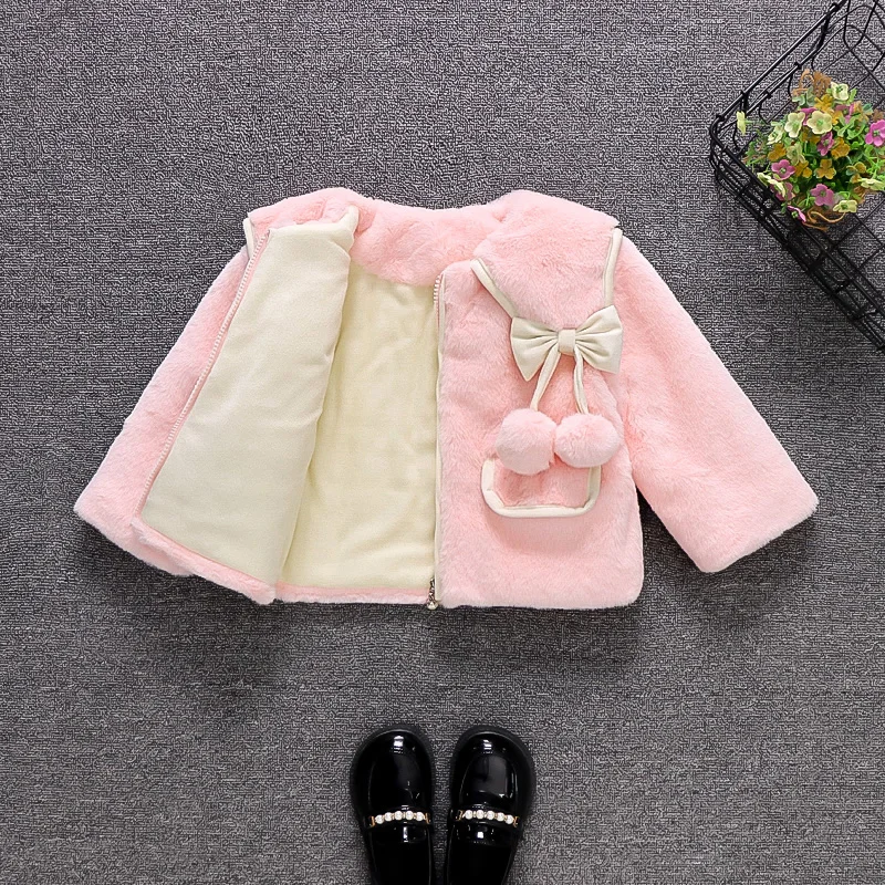 Baby Girl Clothes Cute Pompon And Pearl Princess Girls Coat Autumn Winter Warm Toddler Infants Jacket Children Christmas Outwear