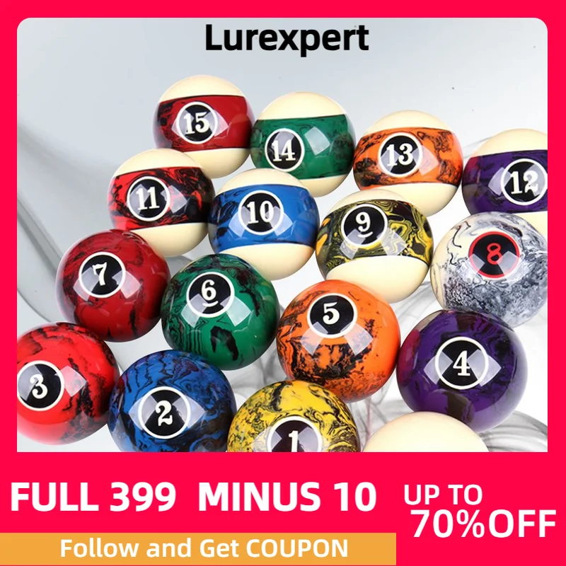 AXD BIlliard Pool Balls 16pcs Bright Crystal Balls Black Eight Balls Pool Billiard Table Balls  Billiard Accessories China