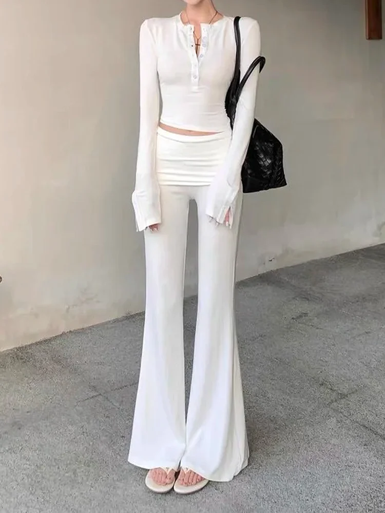 Pantaloni a Zampa d'Elefante a Vita Alta Americani, Pantaloni Estivi da Donna Snellenti e Coprenti, Pantaloni Sportivi Casual Lunghi per Yoga