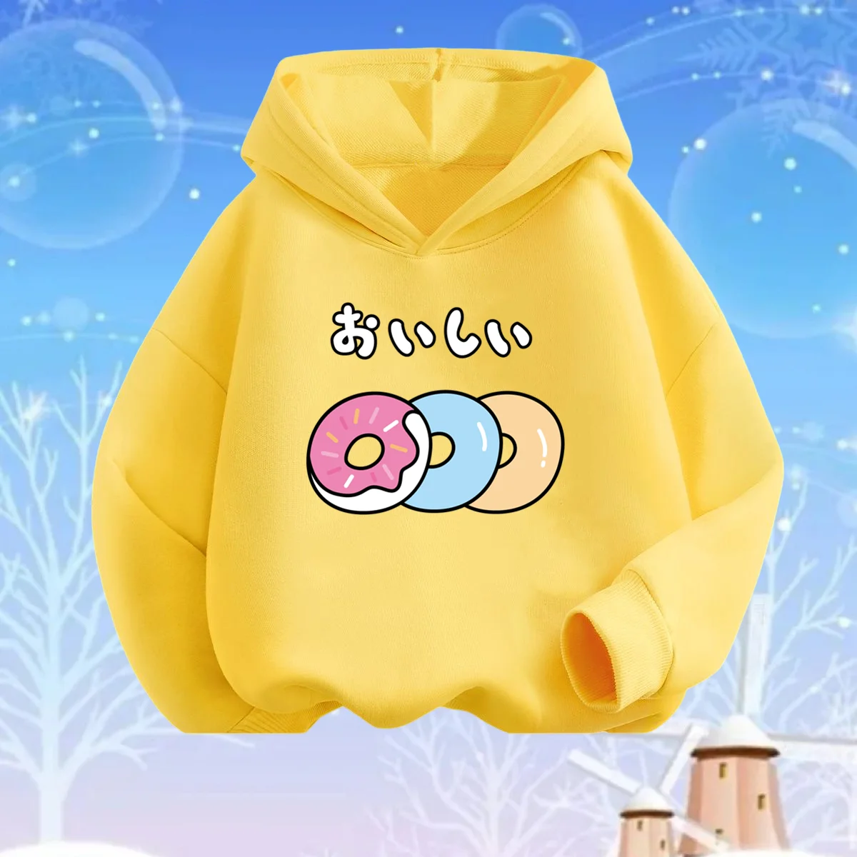 Children Hoodies cute Lovely Doughnuts Girls Cotton hoody Sweatshirts toddler girl Fashion clothes