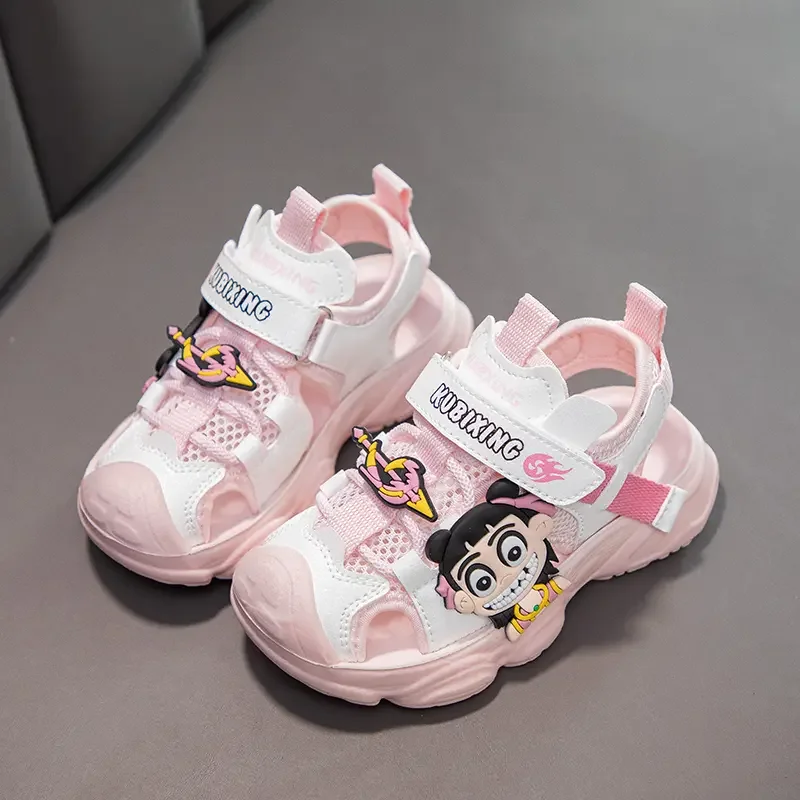 

Girls Cartoon Mesh Breathable Sandals Summer Fashion New Outdoor Thick-soled Non-slip Boys' Sandals Comfortable Children's Shoes
