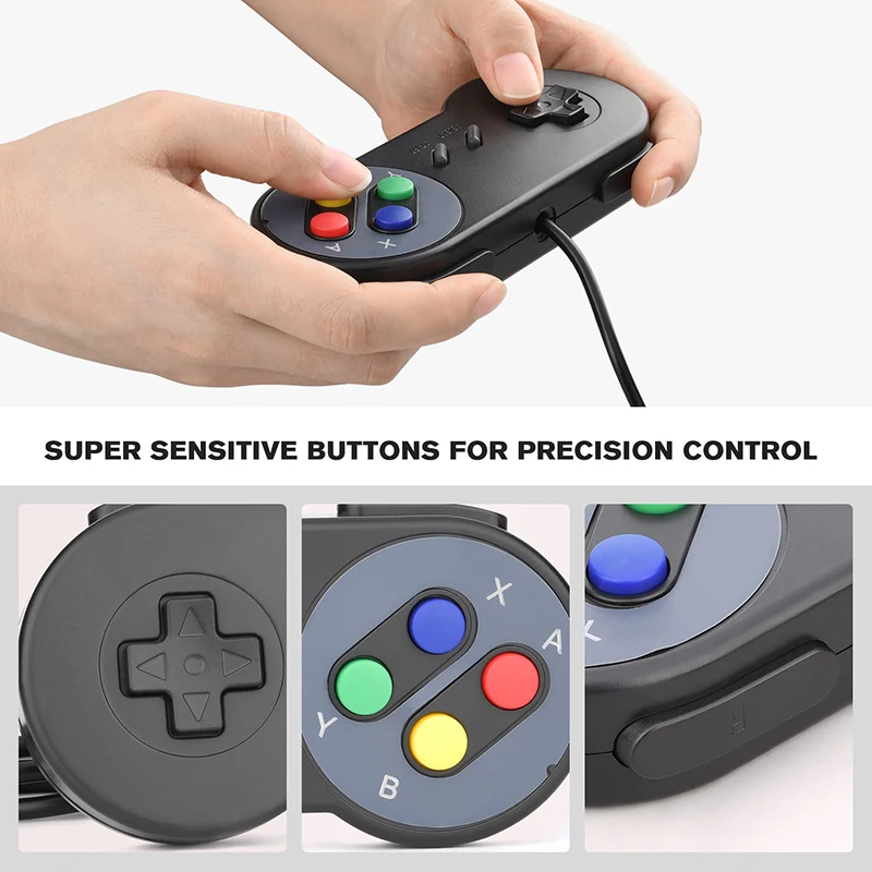 USB Gamepad Gaming Controller for PC Laptop Windows 7/8/10 SNES Retro USB Joystick for Raspberry Pi