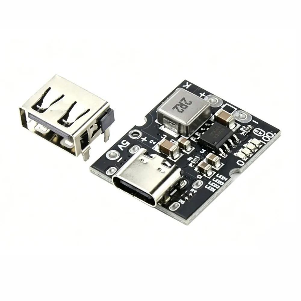 Typ-C USB 5V 2A Boost-Konverter Step-Up Strommodul Lithium-Batterie Ladeschutzplatine LED-Anzeige USB-Ladegerät
