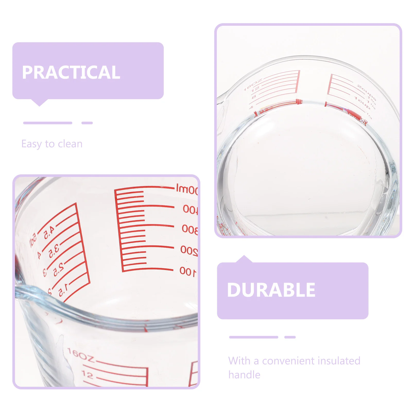 

Термостойкая стеклянная мерная чашка с весами для молока, кофе, чая, выпечки, кухонные принадлежности, мерная чашка для масла, чашки с весами