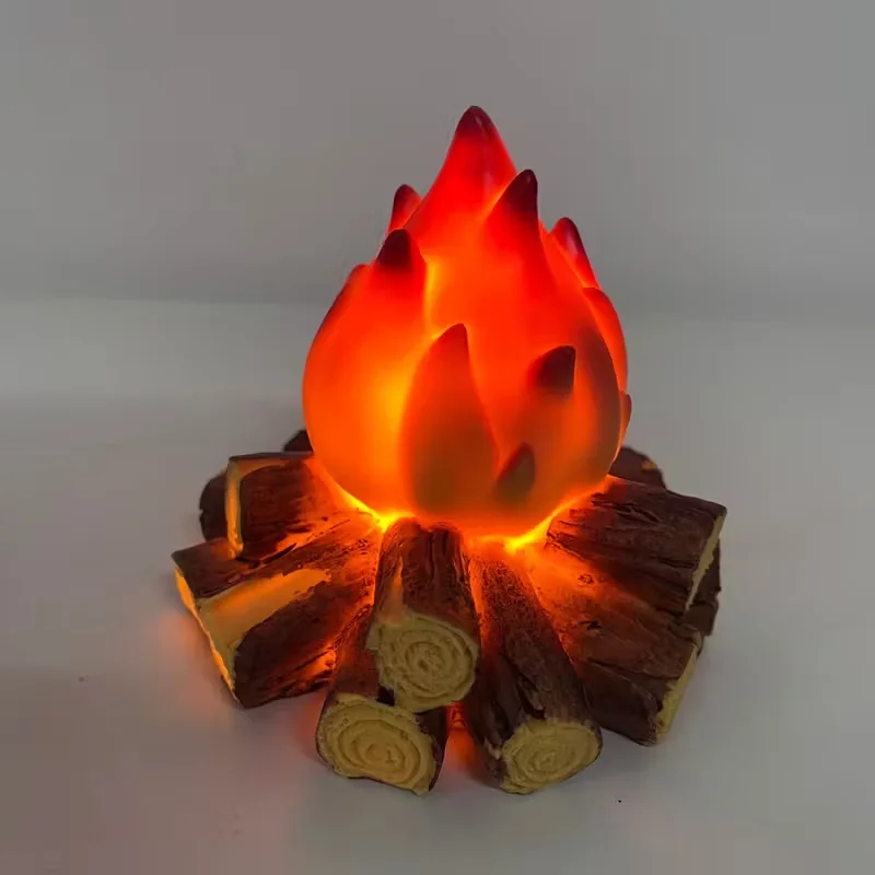 LED الراتنج الفحم جو النار الجدول مصباح ديكور داخلي عطلة هدية المشهد الديكور إضاءة عيد الميلاد #2