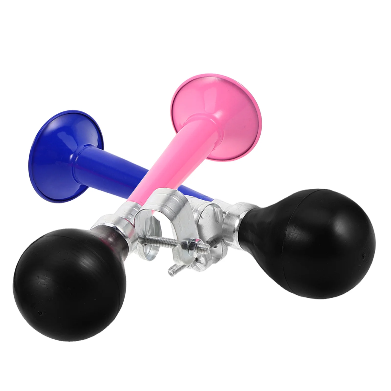 2Pcs Bicycle Air Horn Metal Plated Loud Clear Sound Vintage Style for Mountain Bikes Safe Riding Loud Bike Horn Accessory