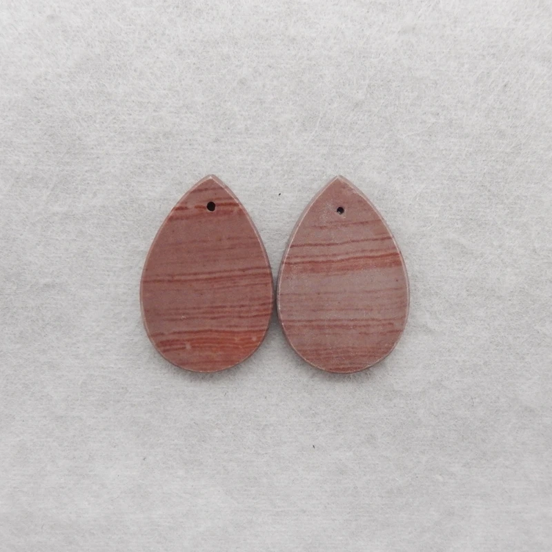 Fashion Waterdrop Drilling Earring Bead Charms 30x20x3mm Gemstone Design Wonder Stone Jewelry DIY Marking Gift for Women 7.9g