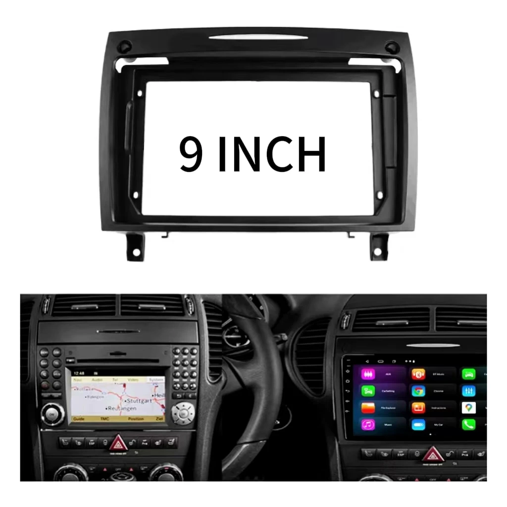 

Car DVD Frame for 2006-2010 BENZ SLK 9inch Car Radio Multimedia Video Player Mount Kit Panel Frame Cabls