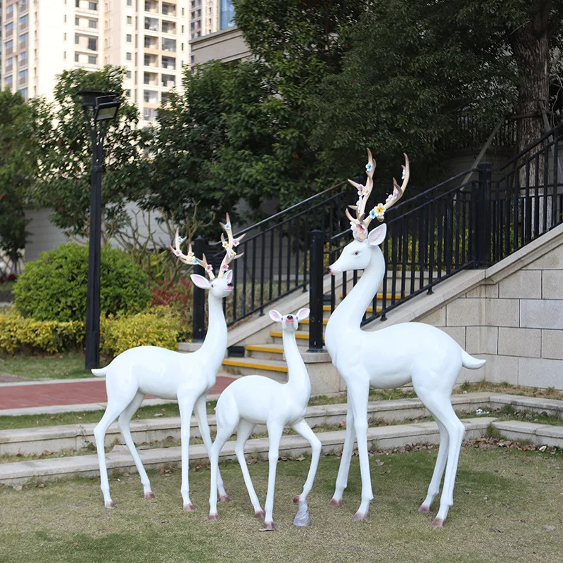 

Пользовательская скульптура жирафа из смолы, абстрактное искусство, скульптура из стекловолокна оленя