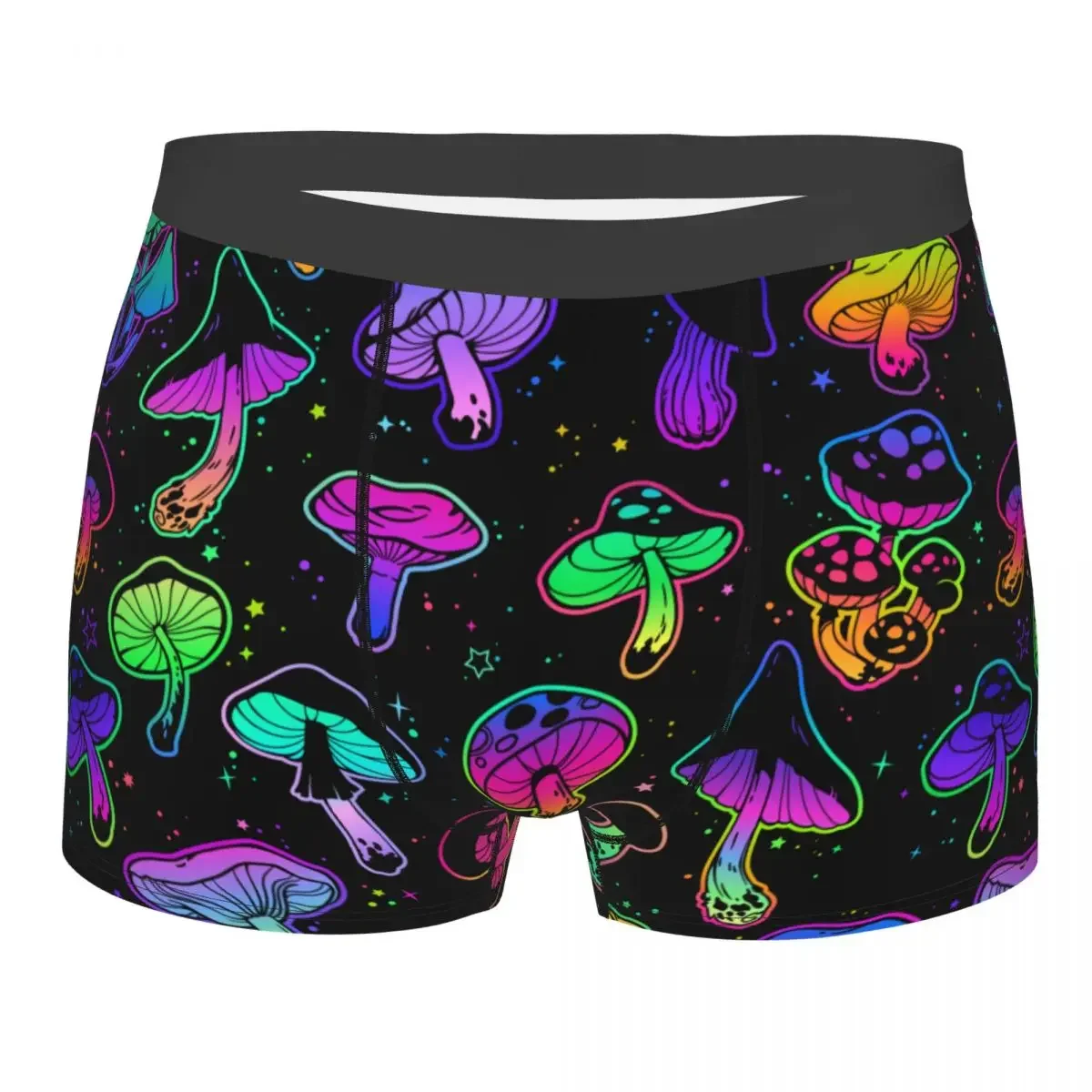 

Men's Psychedelic Mushrooms Underwear Colorful Fashion Boxer Briefs Shorts Panties Male Soft Underpants S-XXL