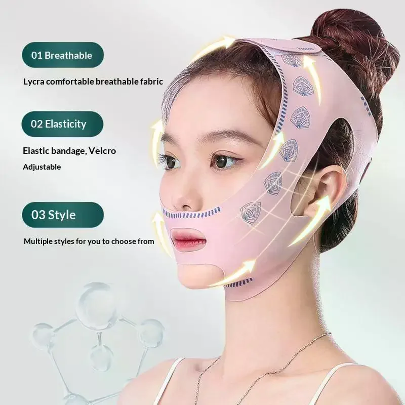 1 pièce Bandeau de lifting facial anti-rides pour amincissement du menton et des joues, Masque de lifting en V, Beauté et Santé
