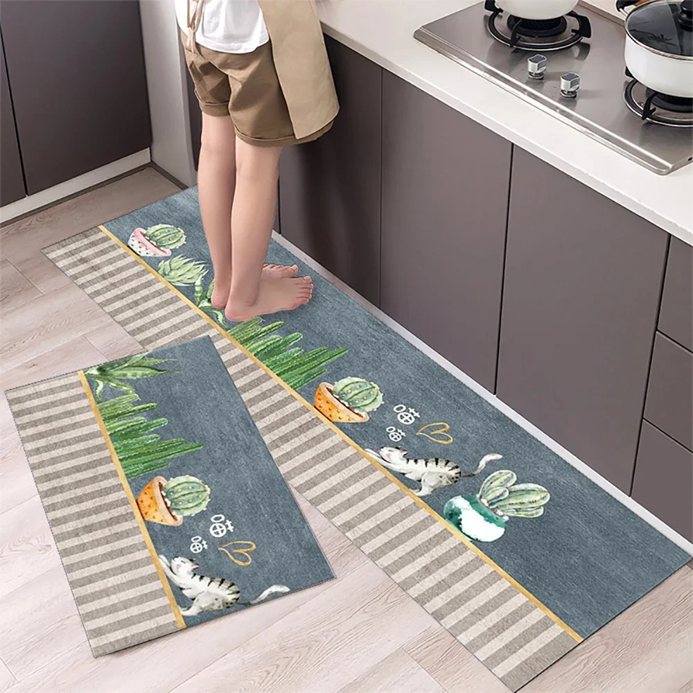 Einfache Küchenmatte Fußmatten Lange Teppiche Kristallvelours-Teppich für Wohnzimmer Saugfähige Fußmatten Schlafzimmer Fußmatte 주방매트 – Detail 12
