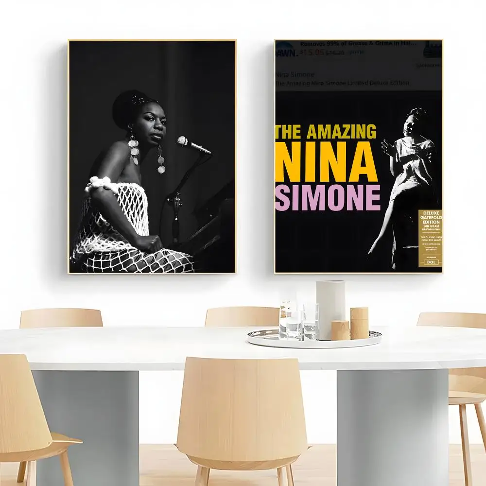 Singer Jazz N-Nina Simone Poster Wall Art Print Decorative Mural Home Decor Gift Unframed