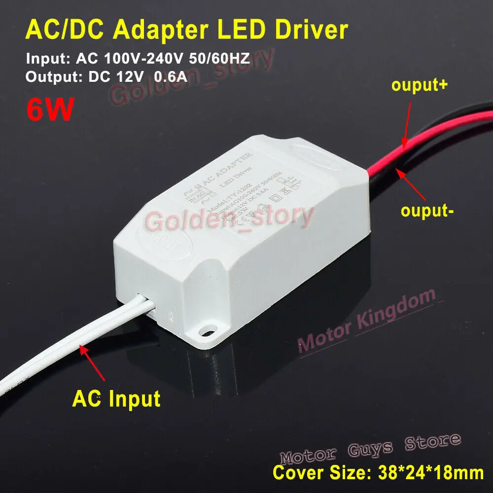 AC 110V 120V 220V 230V to 12V 0.5A 6W Mini AC-DC Converter LED Driver Adapter Transformer Power Supply Module