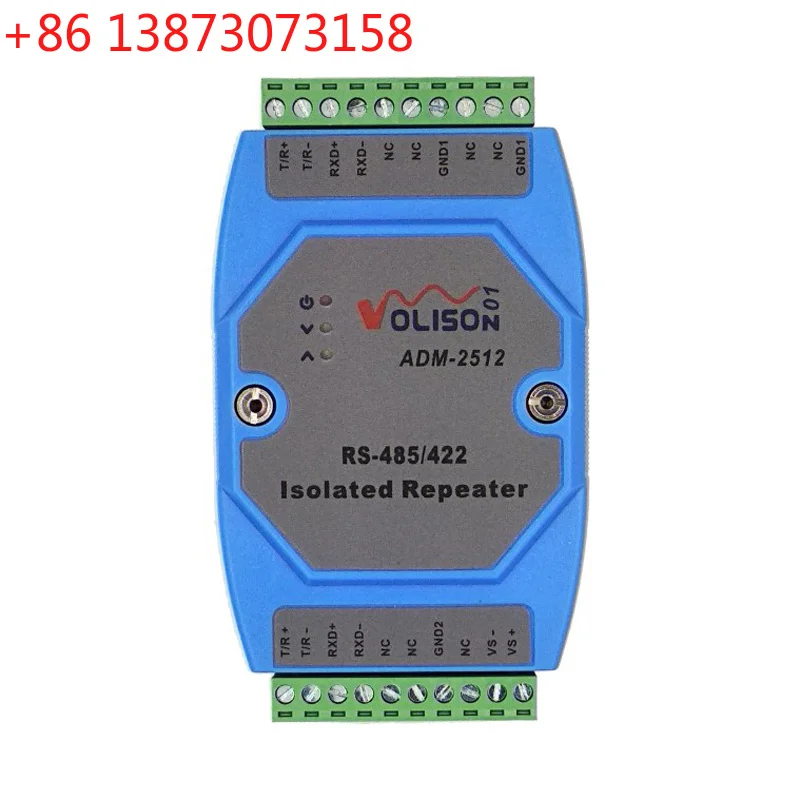 ADM-2512 Photoelectric Isolation RS485 Repeater RS485 / 422 Amplifier RS422 to 485 Isolator Industrial Grade