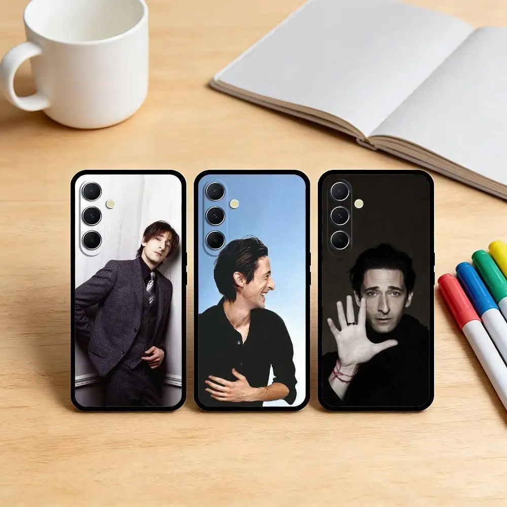 Capa de Celular AAA COOL A-Adrien B-Brody Actor para Samsung S25, S24, S21, S22, S23, S30, Ultra, S20, Plus, FE, Note, 10, 9, 5G - Capa Preta