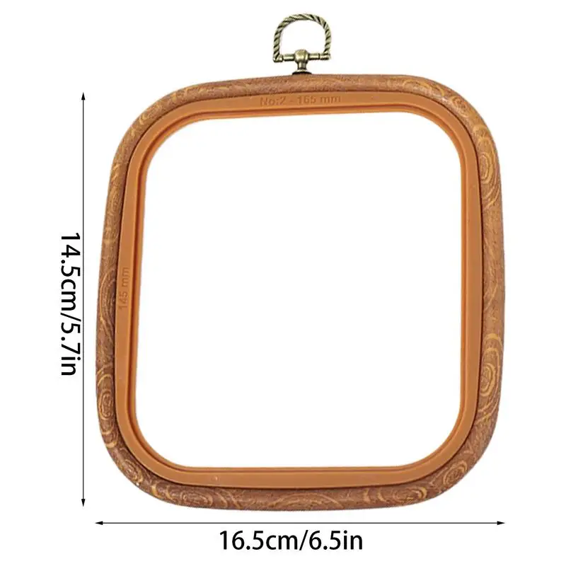 إطارات التطريز لعرض التطريز هوب مربع تقليد الخشب التطريز الإطار جولة اللحف لوازم الرجعية إبرة