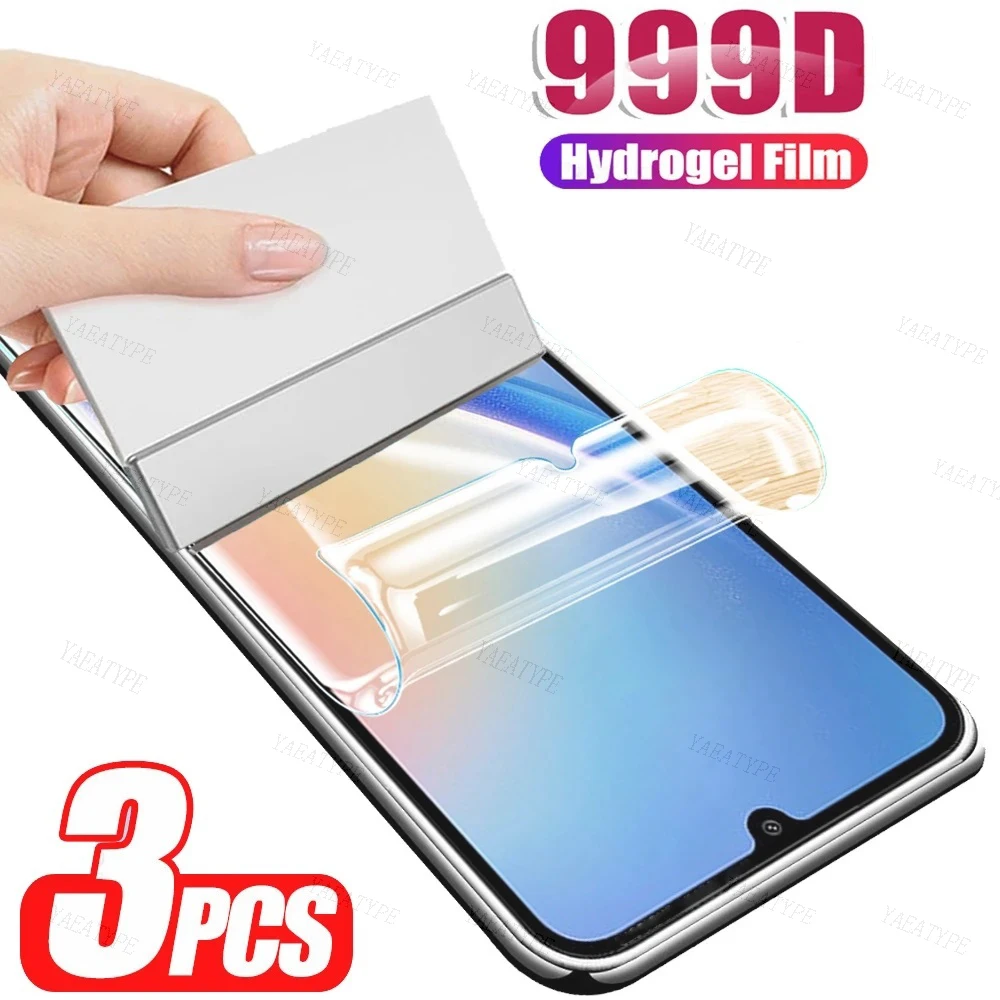 3Pcs Hydrogel Film Screen Protector For Huawei P50E P50 Pocket Enjoy20e Helio P35 20e Kirin 710A Nova 8 SE Y70 Plus Y9a Y60 9 SE