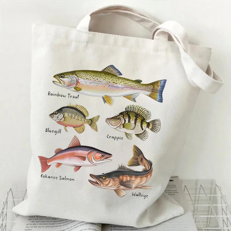Women's Canvas Shopping Bag Sun and Moon Insects Design Tote Bags Funny Entomology Pattern Designer Tote Bags for Teenager Girls