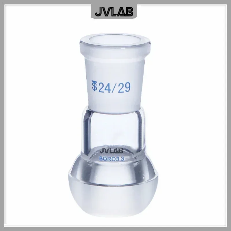 Spherical Joint Spherical Mouth and Standard Plug Interchangeable Connector Laboratory Glass Adapter Plug Diam.14 19 24 29# 1 pc