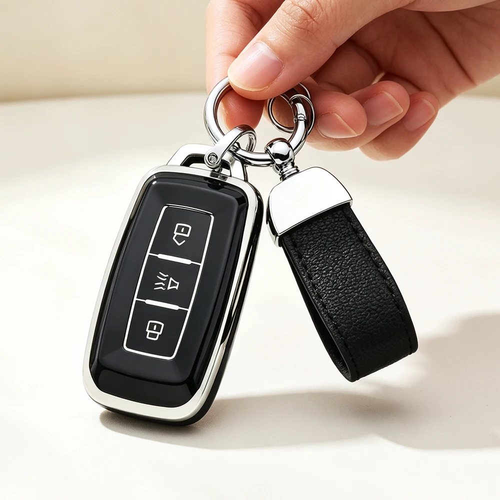 TPU Car Key Case Cover for Chery Jetour X70 X70S X70M X90 Cowin X3 X5 K60 Remote Key Holder Cover Keychain Accessories