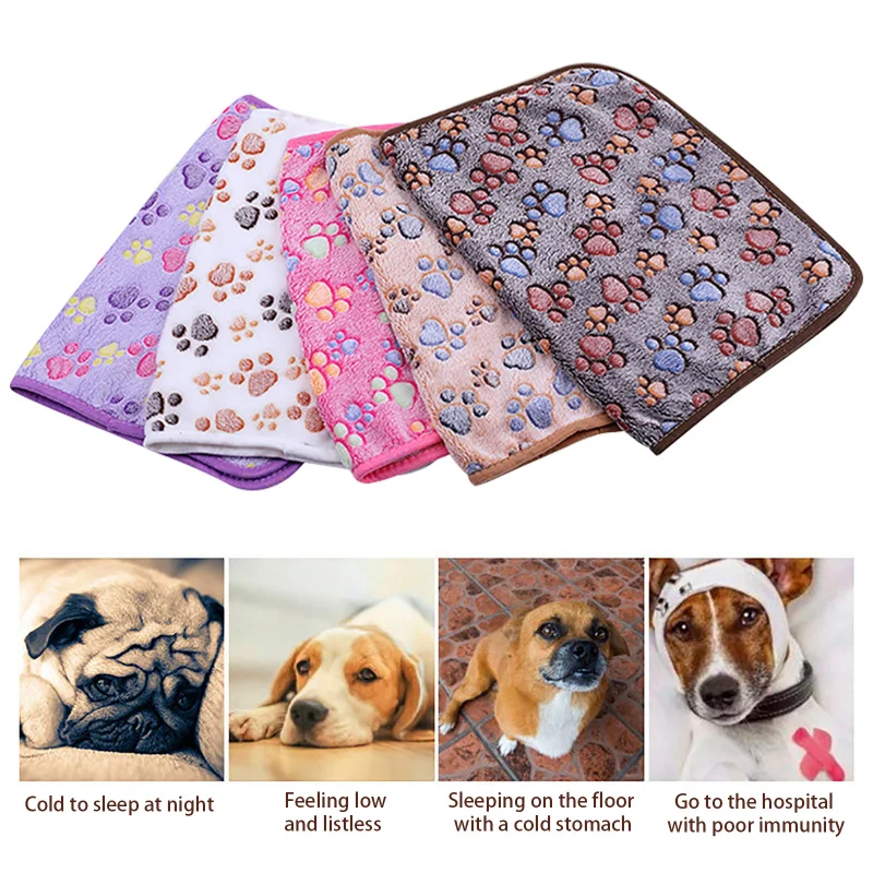 Pet Blanket Bed Mascotas Cama Perros Cachorro Soft Cute Printing Pets Fleece Sleep Mat Pad For Dogs And Cats Lovely Cushion