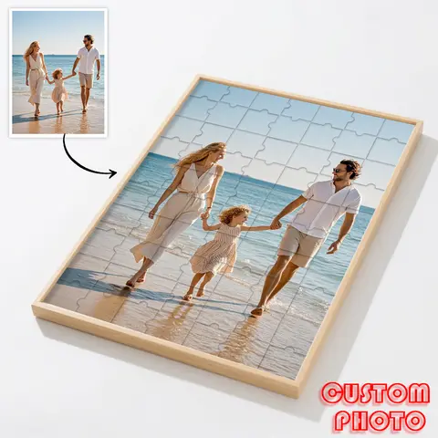 Puzzle in Legno Personalizzati, Cornici in Legno in Diverse Dimensioni e Colori, Puzzle Fotografici Personalizzati per Laurea come Regali Creativi