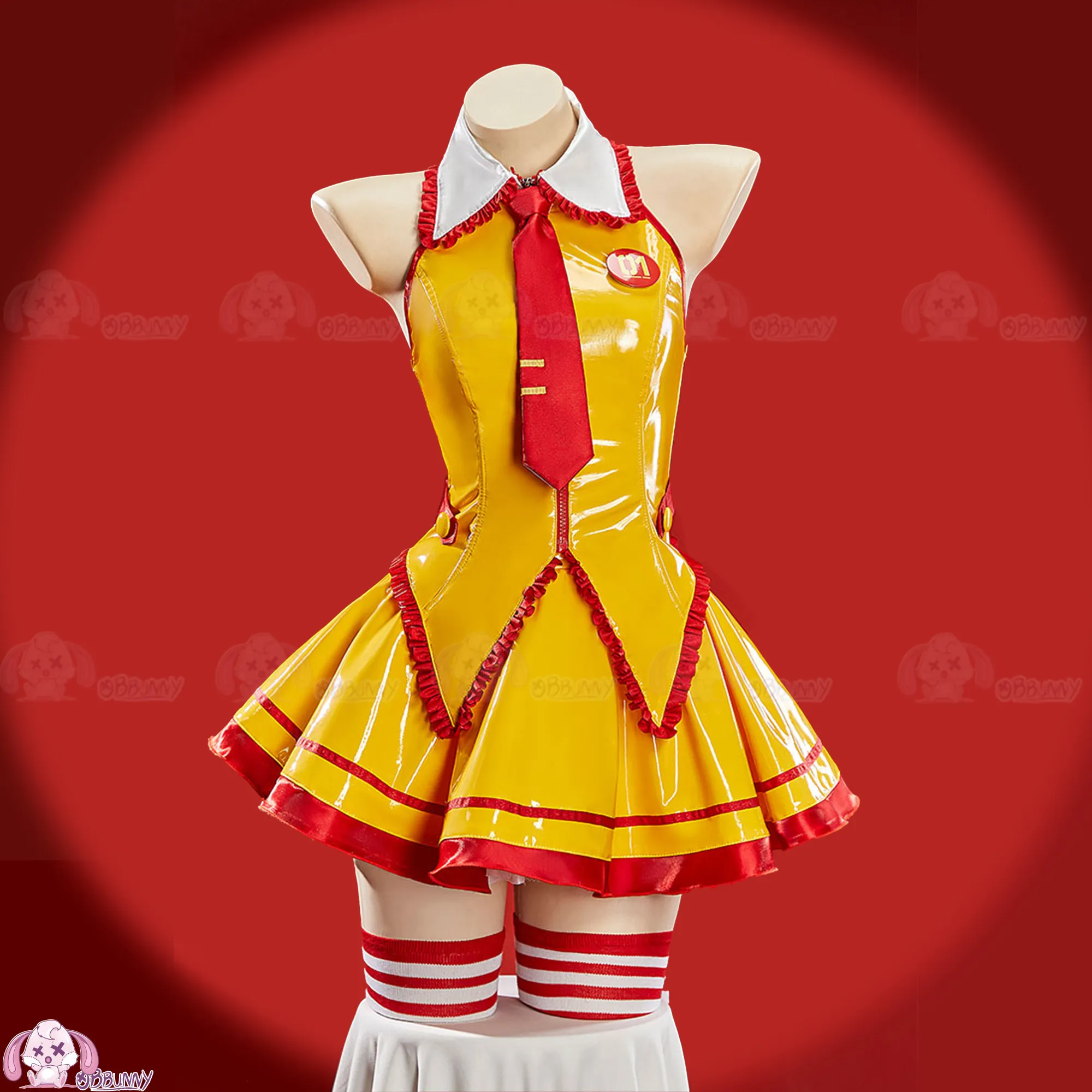 Miku Fanart Cosplay Costume PU - đánh giá và giá Anime Cosplay Red