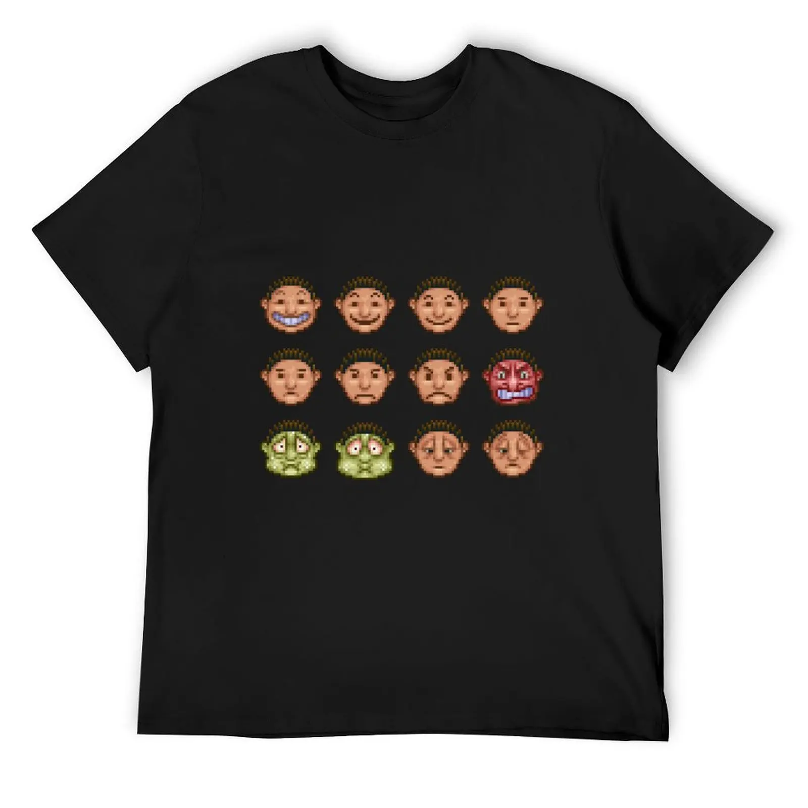 

Rollercoaster Tycoon - Faces T-Shirt anime clothes custom shirt luxury designer oversize t-shirts man mens big and tall t shirts