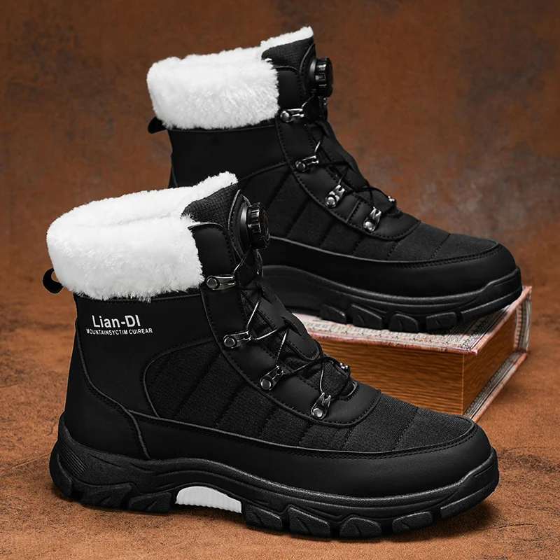 Men's Boots New Style Winter Comfortable Fashion Casual Outdoor Snow Boots Wear-Resistant Warm Men's Shoes Plus Size Youth Non-Slip Soft Sole Work Shoes image 3