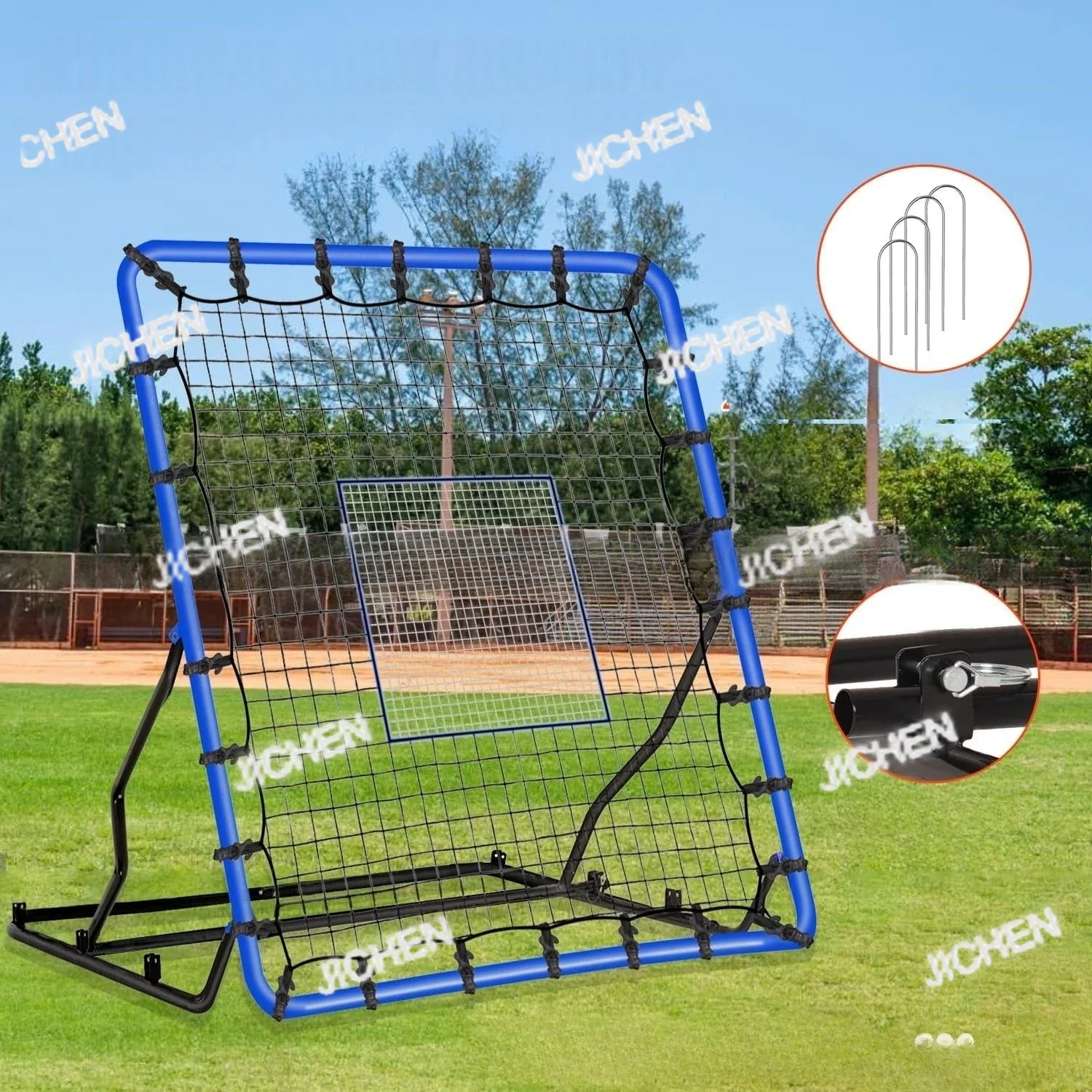 

HZ Portable Football Rebound Net Angle 6 Gear Adjustment Folding Practice Rebound Board Pass Auxiliary Training Rebound Net
