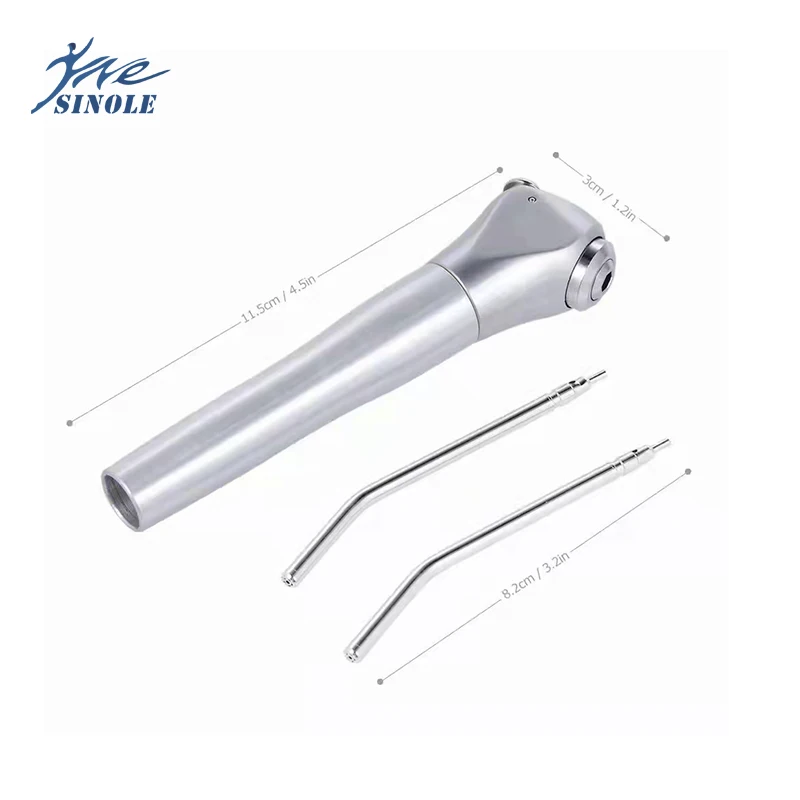 Dental Air Water Spray Triple 3 Way Syringe Handpiece 2 Nozzles Tips Tubes For Air Triple Syringe Dental Cleaning Equipment