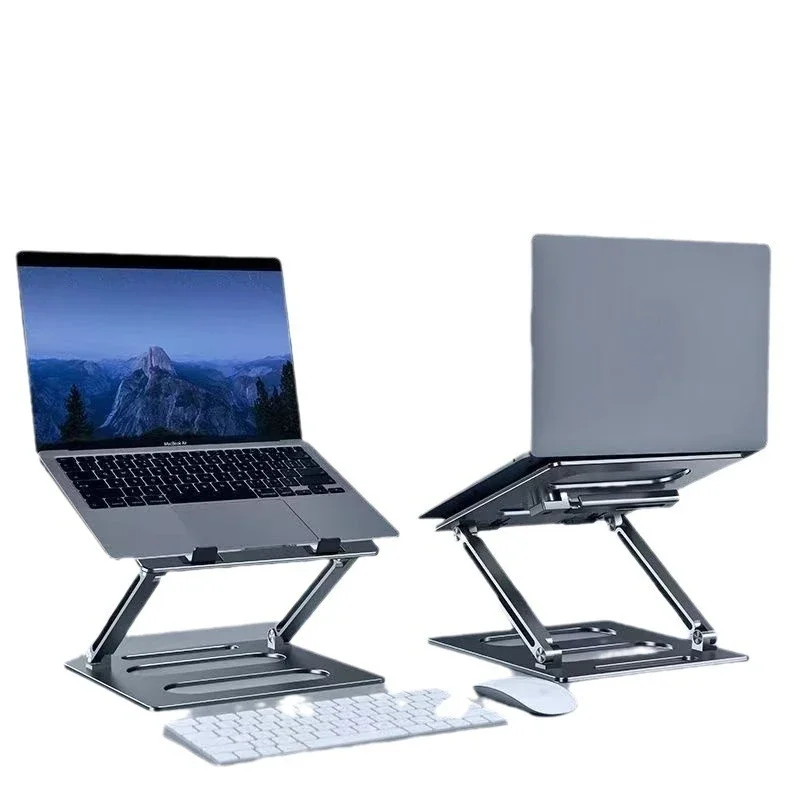 Laptop bracket, vertical suspended, liftable aluminum alloy heat sink