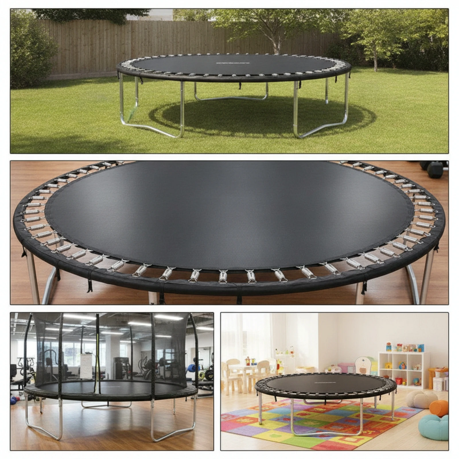 Trampoline Jumping Mat Woven Replacement Trampoline Mat Heavy-Duty Long-Lasting for Backyard, Indoor Gym view 2